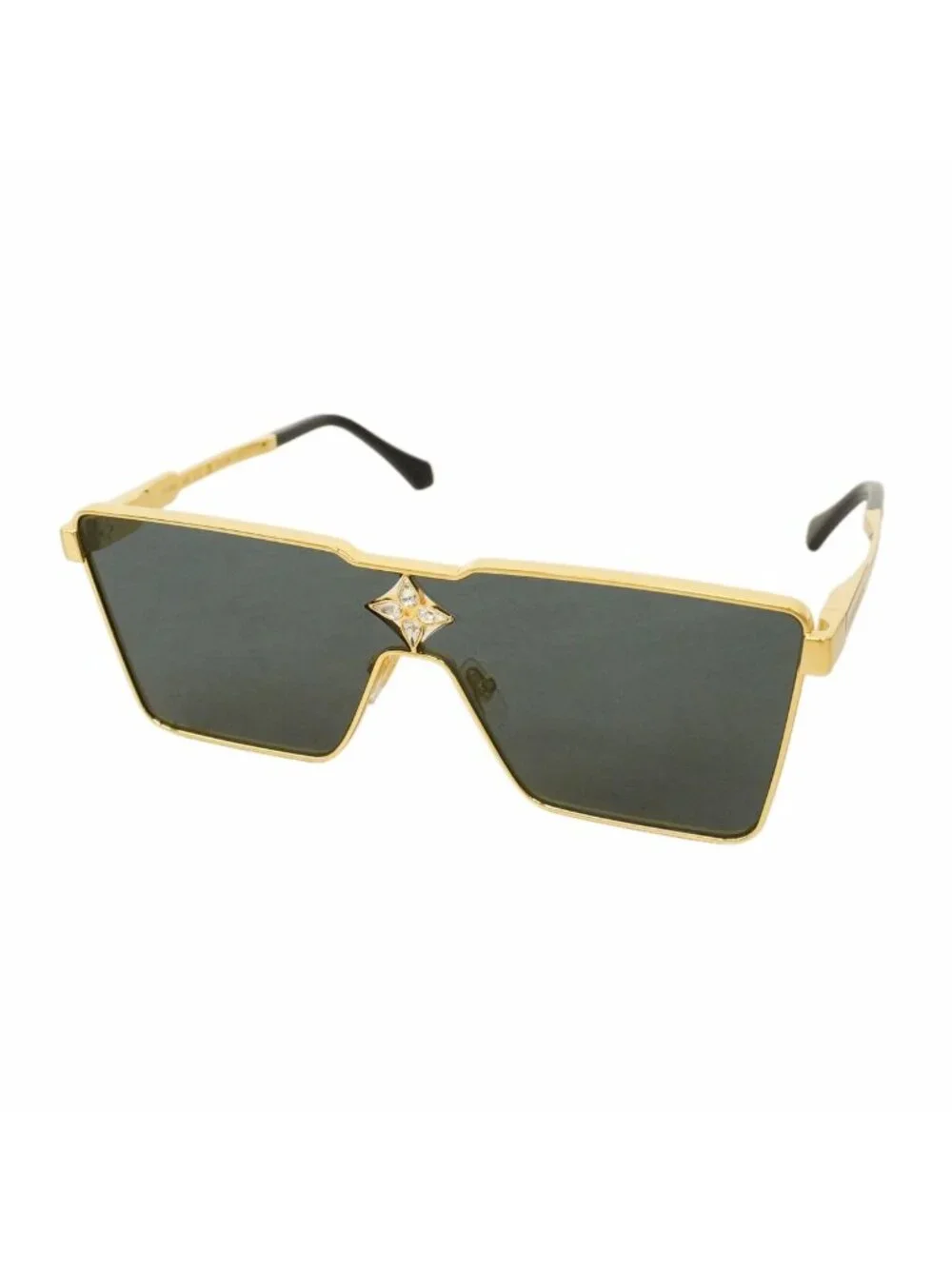 Louis Vuitton Sunglasses Cyclone Metal Gold Black Eyewear